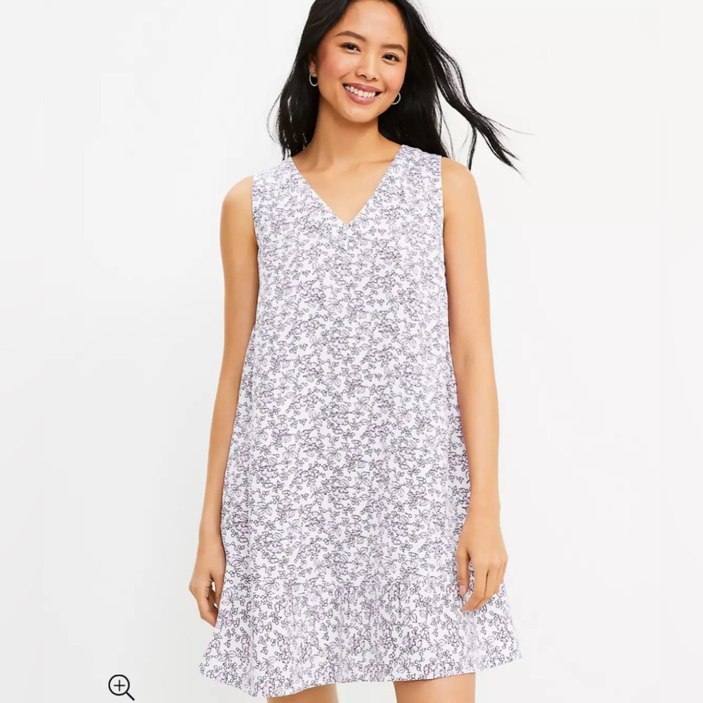 5 for $20 Deal- Loft Floral Double V Flounce Dress- Size XXS